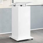 vidaXL Lessenaar met wielen en lade 55x55x107 cm bewerkt, Verzenden