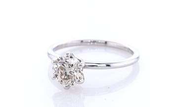 Zonder minimumprijs - Ring - 14 karaat Witgoud - 1.00ct. tw.