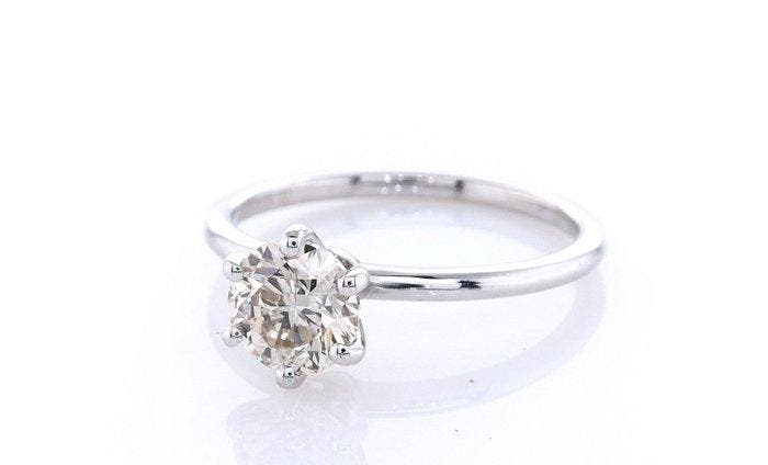 Zonder minimumprijs - Ring - 14 karaat Witgoud - 1.00ct. tw., Bijoux, Sacs & Beauté, Bagues