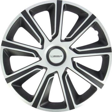 2dekans | Michelin Wieldoppen 15 inch - zilver/zwart - 4, Ophalen of Verzenden, Nieuw