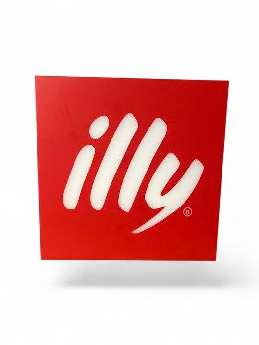 ILLY lichtreclame - Reclamebord met achtergrondverlichting -, Antiek en Kunst, Antiek | Wandborden en Tegels