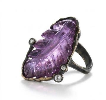 Sans prix de réserve - Bague amulette Argent Améthyste -
