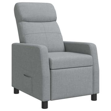 vidaXL Recliner Lichtgrijs Stof, Verzenden, Nieuw