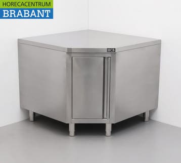 HCB RVS Werkkast Premium-line Hoekkast Kast klap 100 x 100, Ophalen of Verzenden