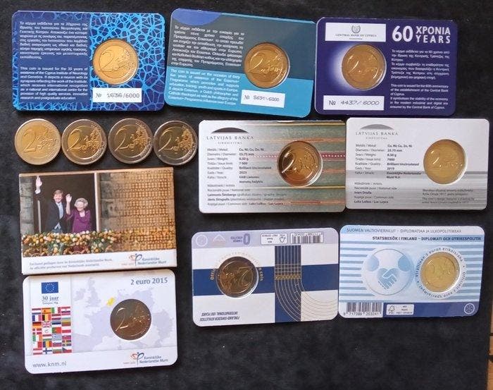 Europa. 2 Euro 2009/2025 (13 coins) (Zonder minimumprijs), Postzegels en Munten, Munten | Europa | Niet-Euromunten