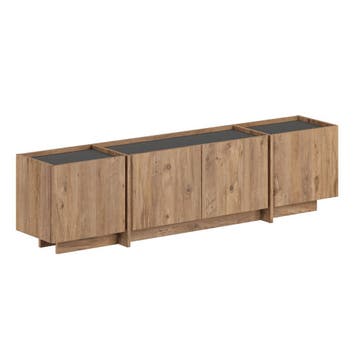 Evila TV-meubel - Houtkleurig/Antraciet - Nieuw/Ongebruikt -, Verzenden, 150 tot 200 cm, Nieuw, Scandinavisch