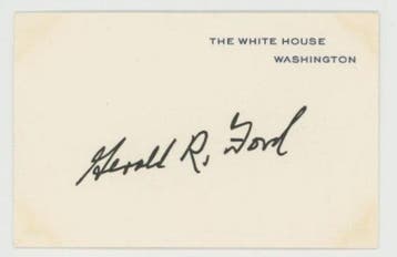 Gerald Ford - President of USA (1974-1977) - Signed White, Nieuw