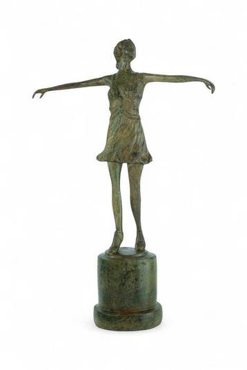 Pierre Chenet (XX-XXI) - sculptuur, Dancer in Art Deco style