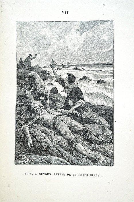 Jules Verne & André Laurie / George Roux - LÉpave du, Antiquités & Art, Antiquités | Livres & Manuscrits