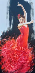 Elisa Brindani - Flamenco dancer in red