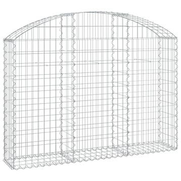 vidaXL Schanskorf gewelfd 150x30x100/120 cm gegalvaniseerd, Verzenden, Nieuw