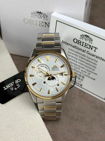 Orient - Stretto Sun & Moon Automatic Day/Date Silver/Gold -, Nieuw