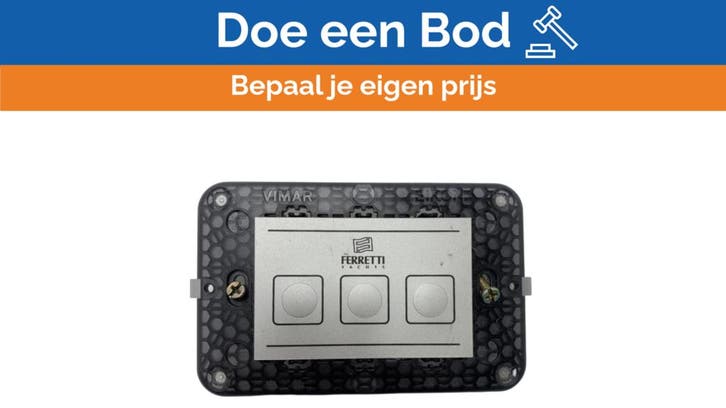 Bieden: Ferretti Vimar Marine Grade 3-Button Eikon Light Sw, Watersport en Boten, Bootonderdelen, Ophalen of Verzenden