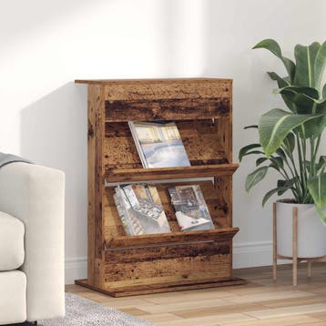 vidaXL Tijdschriftenrek Oudhout 70 x 41 x 96 cm Bewerkt hout, Verzenden, Nieuw