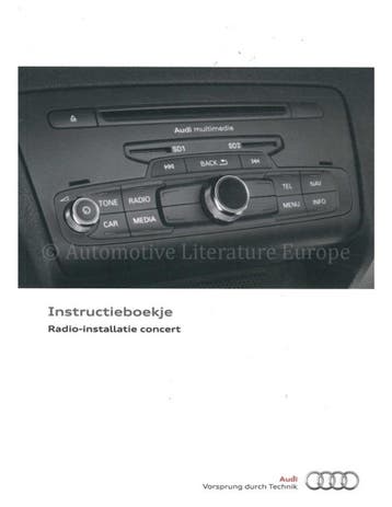 2013 AUDI CONCERT INSTRUCTIEBOEKJE NEDERLANDS