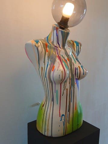 Mannequin - Mannequin lamp - plastique, Antiek en Kunst, Curiosa en Brocante