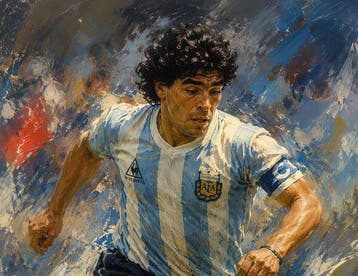 Canvas Fit - Alberto Ricardo - Diego Maradona: El Diez, Nieuw