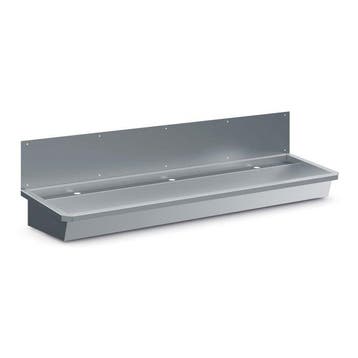 Wasbak | Incl. Afvoerplug + Spatscherm | RVS |, Verzenden