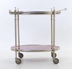 Aldo Tura - Serveerwagen - Bar-Wagen 1534 - geitenleer,