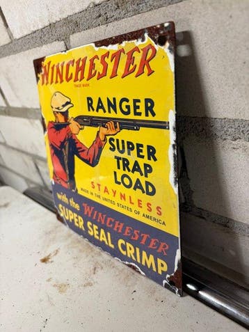 Winchester Ranger Super Trap Load – Emaille reclamebord met