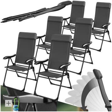 Inklapbare campingstoel Müritz met hoofdkussen, aluminium, Caravans en Kamperen, Verzenden, Nieuw