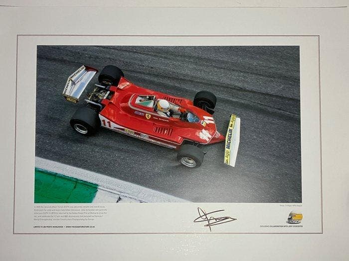 Ferrari - Jody Scheckter - 1979 - Print, Verzamelen, Automerken, Motoren en Formule 1
