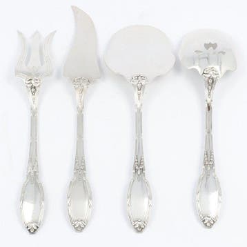 Delheid Frères - Hors doeuvre set (4) - model 27 - .800