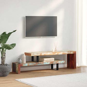 vidaXL Tv-meubel massief gerecycled hout, Huis en Inrichting, Kasten |Televisiemeubels, Verzenden, Nieuw