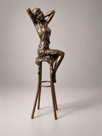 Pierre Collinet - sculptuur, Elegante Art Nouveau stijl