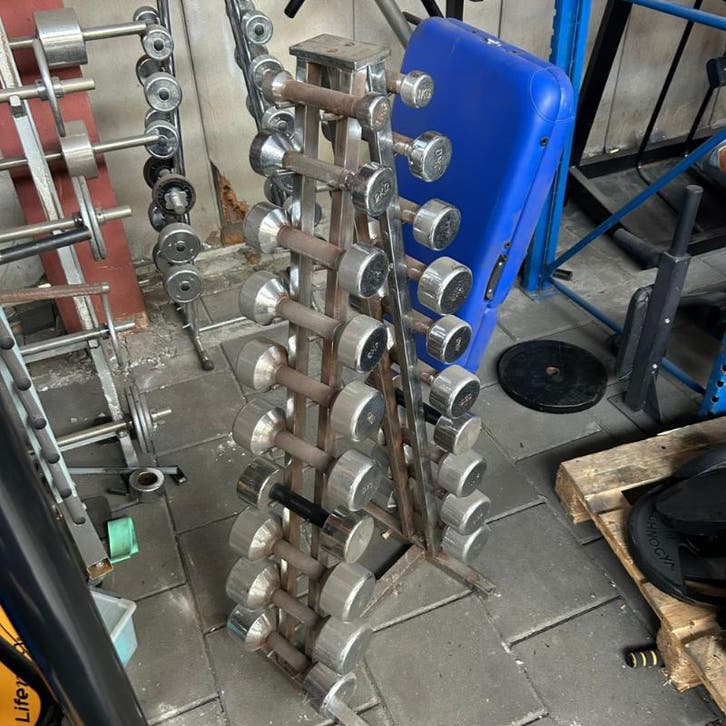 Dumbbell Rek - 1-10 Kg, Sports & Fitness, Équipement de fitness, Enlèvement ou Envoi