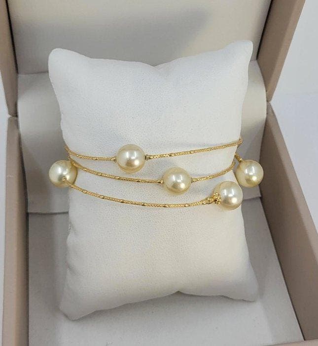 Bracelet - 18 carats Or jaune, Perles dorées des mers du Sud, Bijoux, Sacs & Beauté, Bijoux anciens