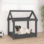 vidaXL Hondenmand 71x55x70 cm massief grenenhout grijs, Verzenden