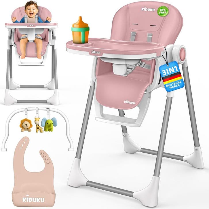 Kinderstoel - Babystoel - Verstelbaar - 0-36 maanden - Roze, Kinderen en Baby's, Kinderstoelen, Nieuw, Verzenden