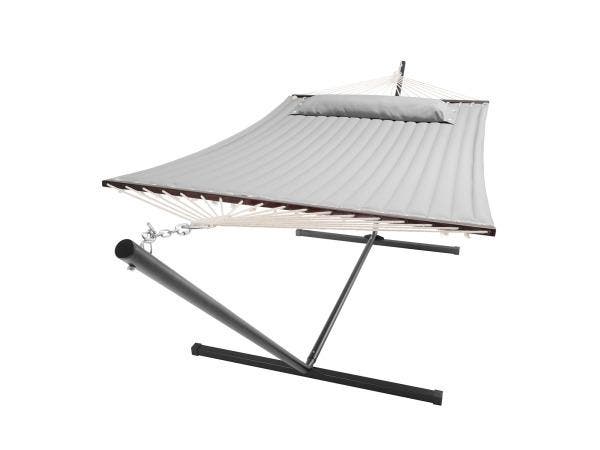 Veiling -  Hangmat - Lichtgrijs - Incl. Onderstel & Kussen, Jardin & Terrasse, Hamacs