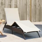 vidaXL Ligbed met kussen poly rattan bruin, Verzenden, Nieuw