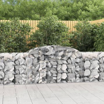 vidaXL Schanskorven 7 st gewelfd 300x50x80/100 cm, Verzenden, Nieuw