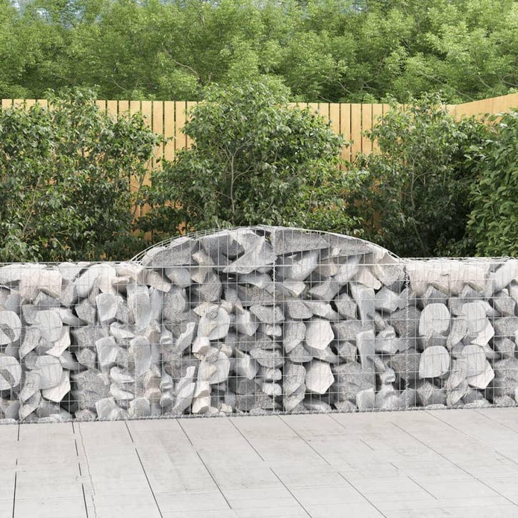 vidaXL Schanskorven 7 st gewelfd 300x50x80/100 cm, Tuin en Terras, Bloempotten, Nieuw, Verzenden