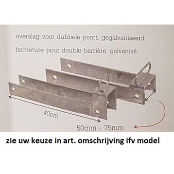 Overslag 75mm voor houten weidepoort (bout en moer
