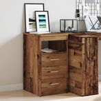 vidaXL Ladekast 40x50x76 cm bewerkt hout oud houtkleurig, Verzenden, Nieuw