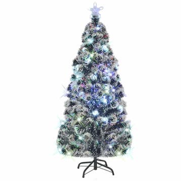 vidaXL Voorverlichte kerstboom met standaard en LED 150 cm, Verzenden