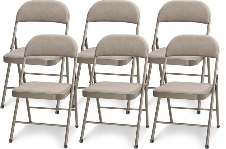 Klapstoelen - Vouwstoelen - Set van 6 - Eettafelstoelen - Ka, Caravans en Kamperen, Kampeermeubelen, Nieuw, Verzenden