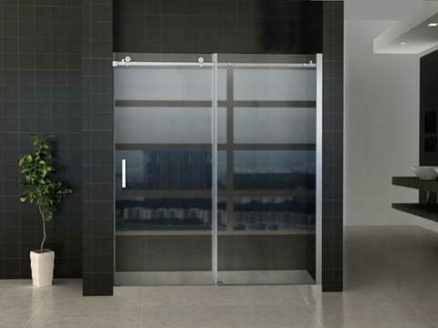 schuifbare nisdeur 2-d. 1700x2000 chr.8mm NANO, Huis en Inrichting, Badkamer | Badkamermeubels, Ophalen of Verzenden