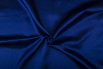 Blauw satijn stof - Indigoblauw, Blauw, 120 cm of meer, Ophalen of Verzenden, Satijn of Zijde