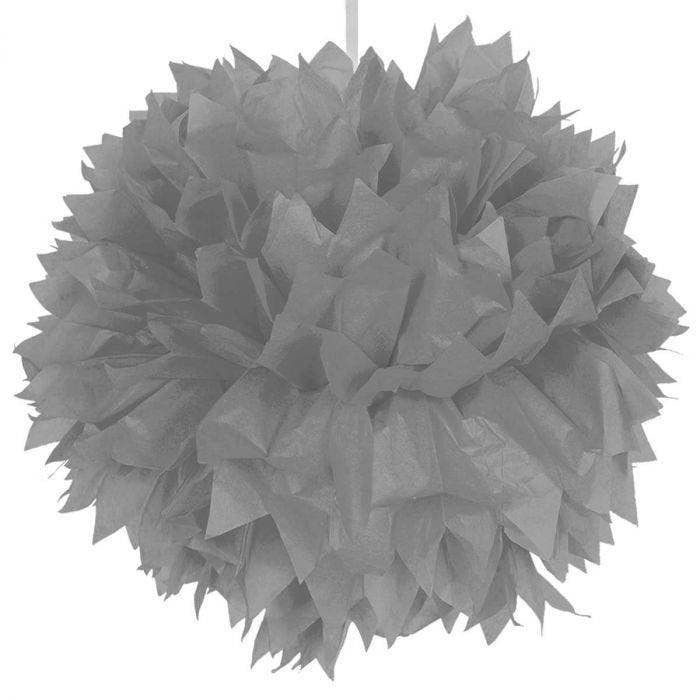 Pompon Zilver 30cm, Hobby en Vrije tijd, Feestartikelen, Nieuw, Verzenden