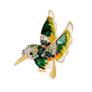 Fako Bijoux - Broche - Vogel - 42x41mm - Groen, Handtassen en Accessoires, Broches, Verzenden, Nieuw