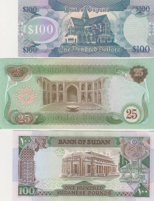 Wereld. - 180 different Banknotes - various dates (Zonder, Postzegels en Munten, Bankbiljetten | Europa | Niet-Eurobiljetten