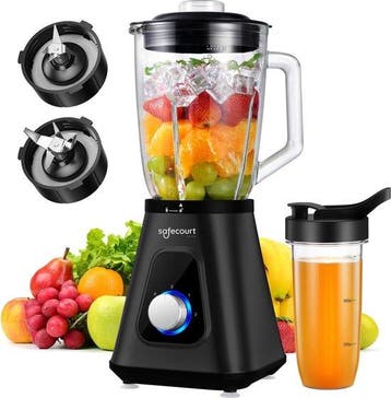 2dekans | Safecourt Kitchen Blender - Krachtige 1200 Watt, Ophalen of Verzenden, Nieuw