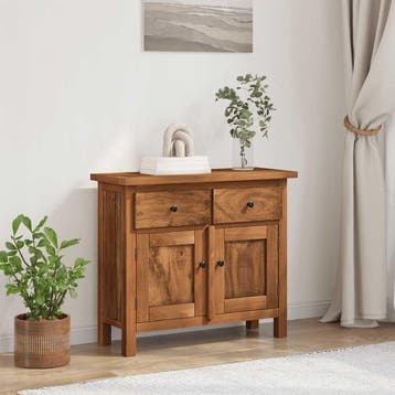 vidaXL Dressoir 75x30x65 cm massief mahoniehout, Verzenden, Nieuw