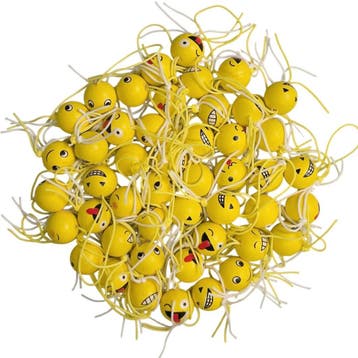 Ronde Smiley Gelukshangers - Gelukspoppetjes - Geel -, Diversen, Verzenden, Nieuw