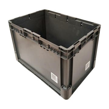 Stapelbak 600x400x400 mm euronorm grijs kunststof, Doe-het-zelf en Bouw, Ophalen of Verzenden, Nieuw
